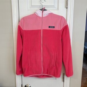 Lands' End Kids Two-Tone Pink Fleece Jacket